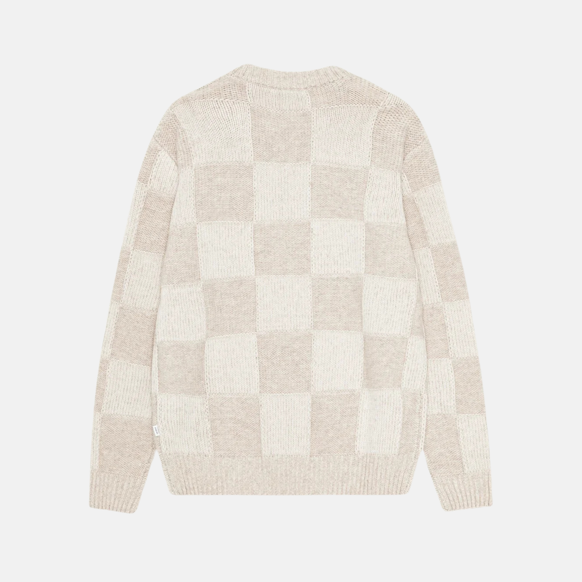 Les Deux Eggnog White Check Knit Sweater