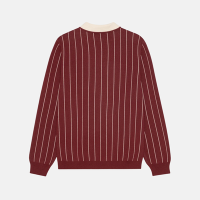 Les Deux Truffle Red Signature Stripe Polo