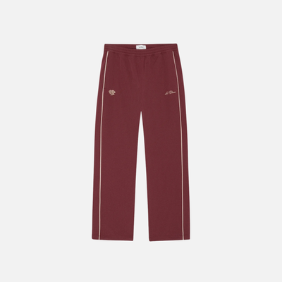 Les Deux Truffle Red Seersucker Track Pants