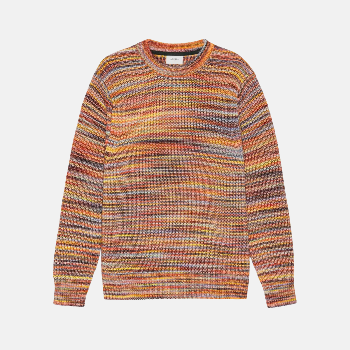 Les Deux Space Rib Crewneck Orange Sweater