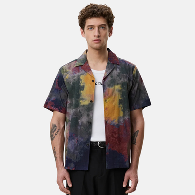 Les Deux Tie-Dye AOP Green Shirt