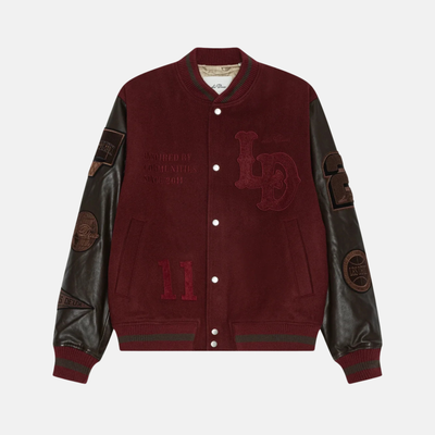 Les Deux Truffle Red Varsity Jacket