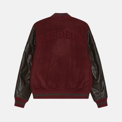 Les Deux Truffle Red Varsity Jacket