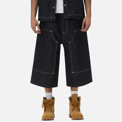 Purple Brand Dark Indigo Raw Workwear Jorts