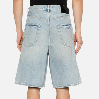 Purple Brand Light Indigo Pleated Jean Shorts