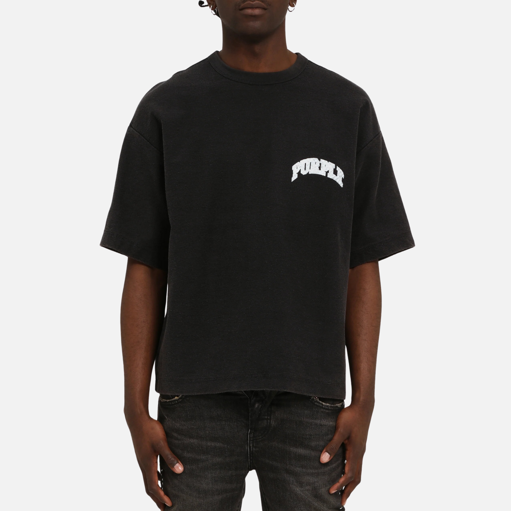 Purple Brand Black Slab Heavyweight T-Shirt