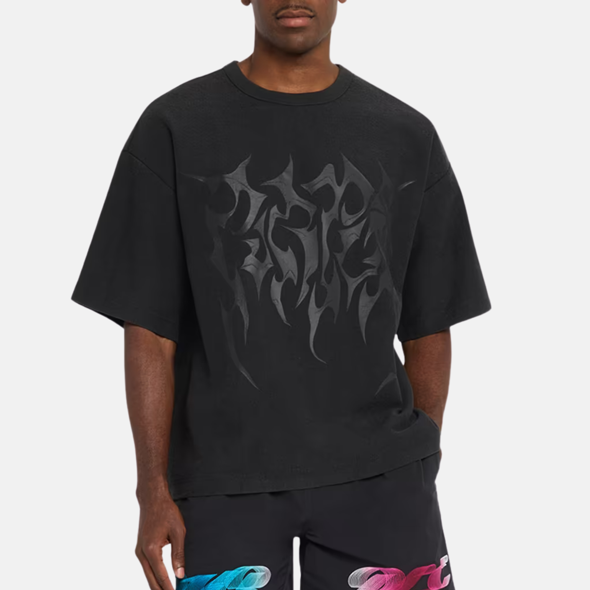 Purple Brand Black Graphic Gothic T-Shirt