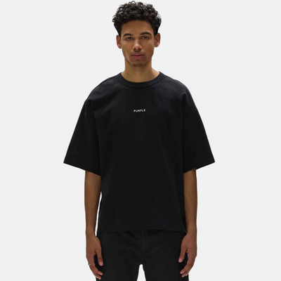Purple Brand Black Arched Gothic Wordmark T-Shirt