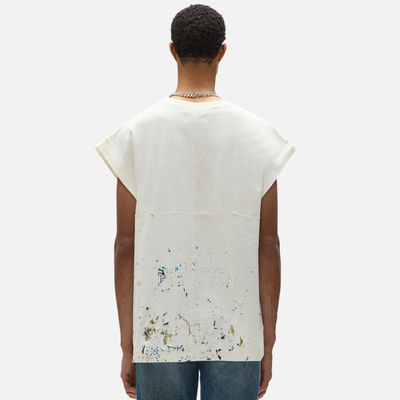 Purple Brand White Sleeveless Smile Tank Top