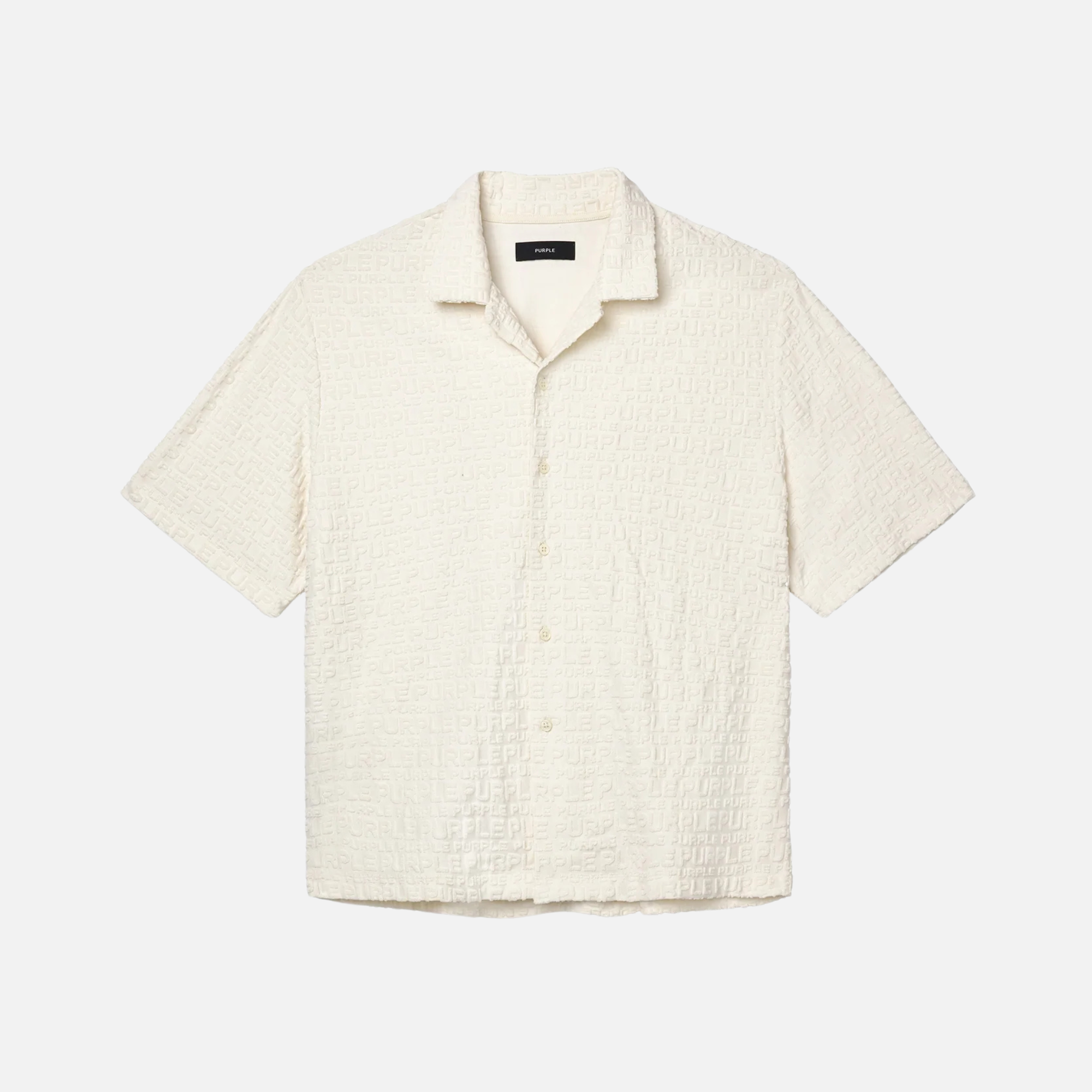 Purple Brand White Jacquard Terry Shirt