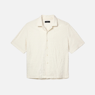 Purple Brand White Jacquard Terry Shirt