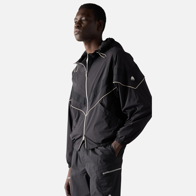 Moose Knuckles Black Topflight Crinkle Hooded Jacket