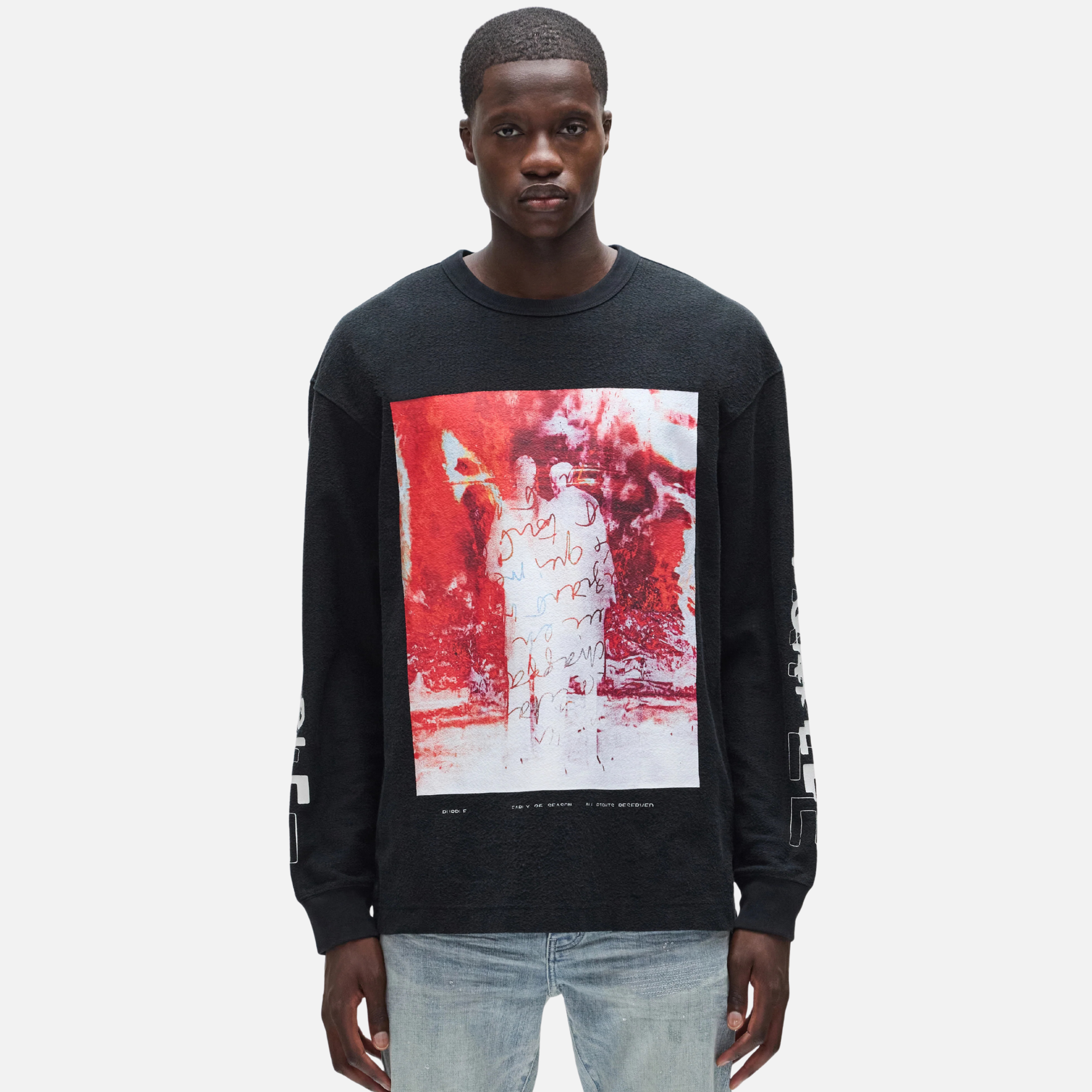 Purple Brand Black Inferno Long Sleeve T-Shirt