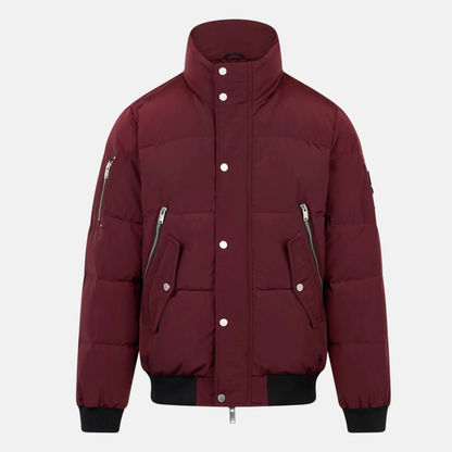 Moose Knuckles Beet Red High Point Bomber Jacket