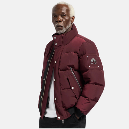 Moose Knuckles Beet Red High Point Bomber Jacket