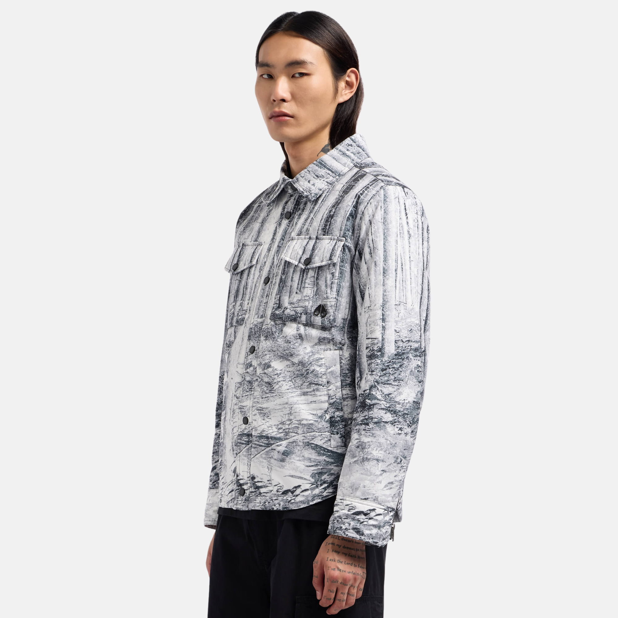 Moose Knuckles Forest Print West Shirt Jacket