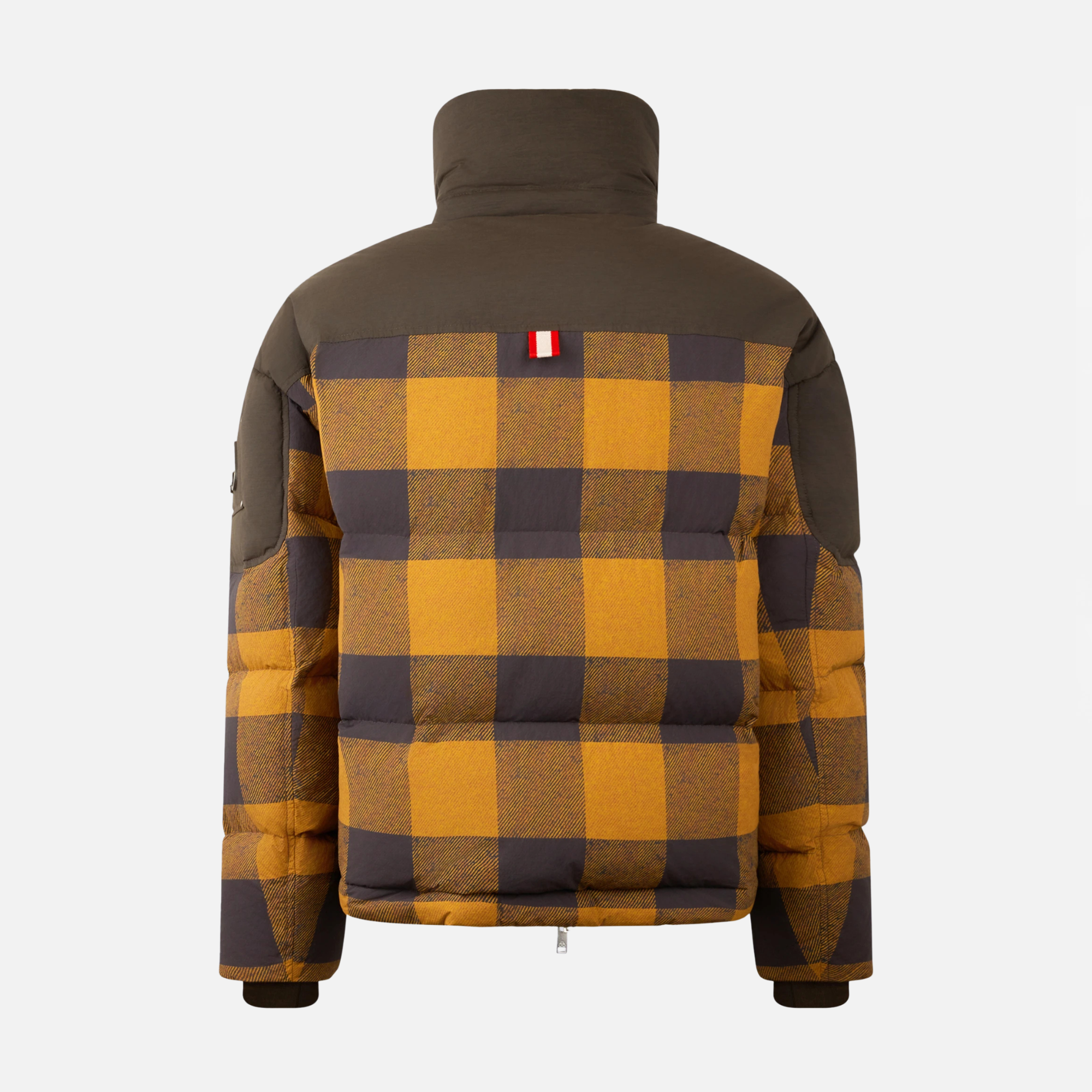 Moose Knuckles Butterscotch Plaid Everest Puffer Jacket