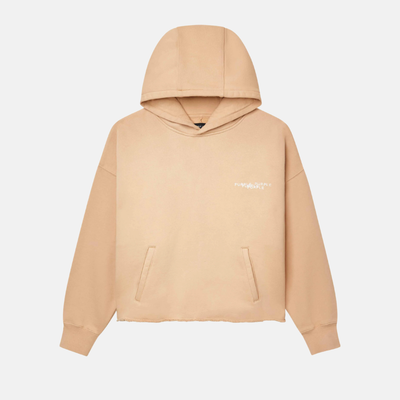 Purple Brand Newsprint Cropped Hoodie