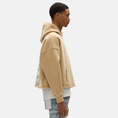 Purple Brand Newsprint Cropped Hoodie