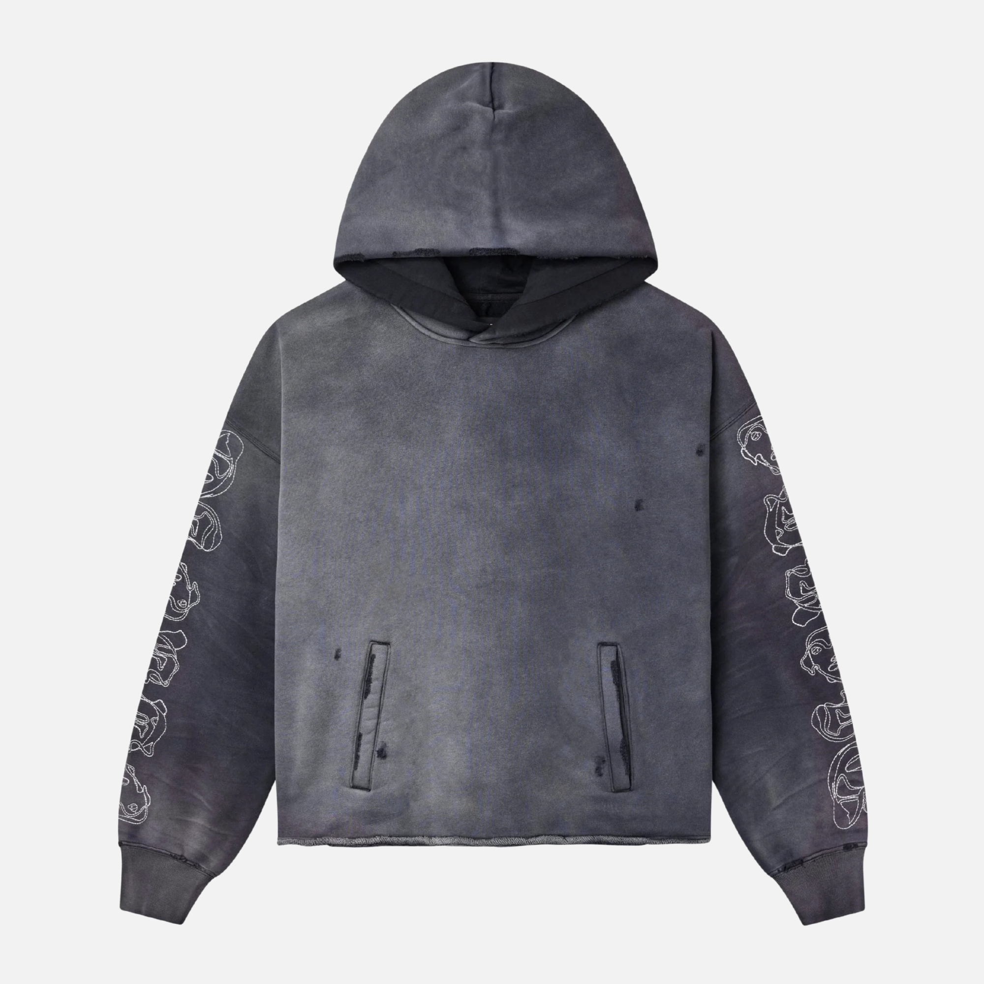 Purple Brand Gothic Outline Black Hoodie