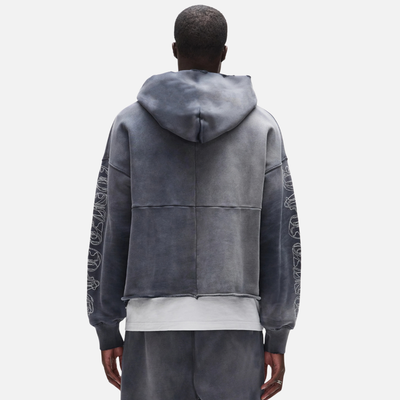 Purple Brand Gothic Outline Black Hoodie