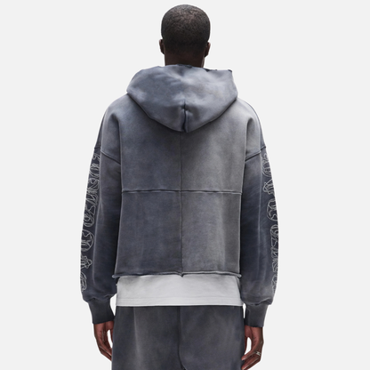 Purple Brand Gothic Outline Black Hoodie