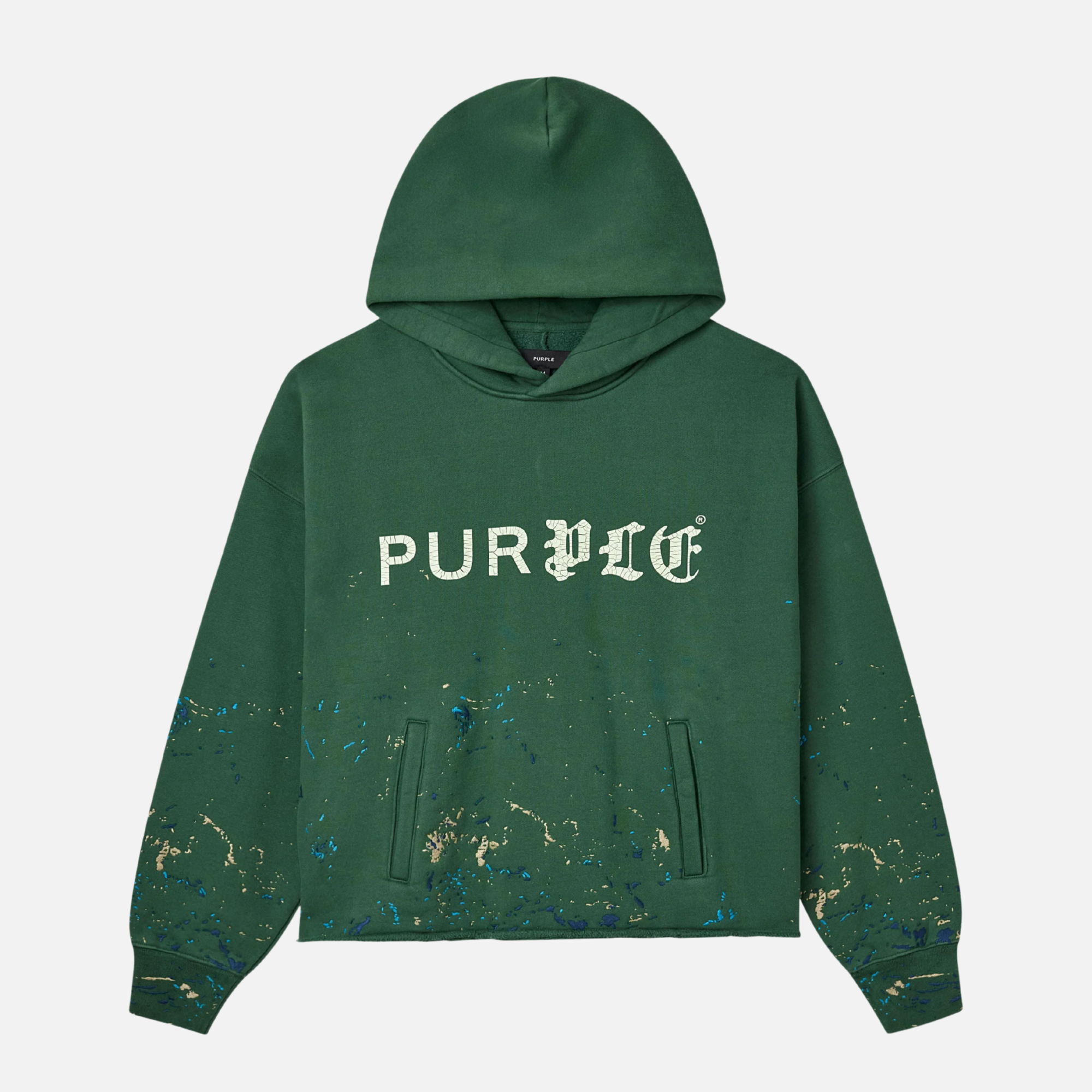 Purple Brand Half & Half Dark Green Hoodie