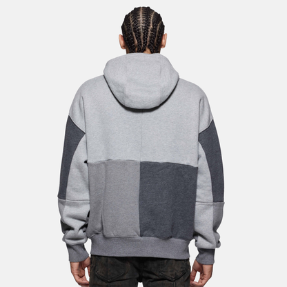 Purple Brand Grey Wordmark Full-Zip Hoodie