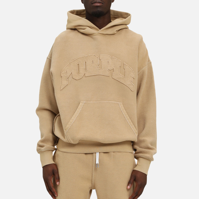 Purple Brand Tan Heavyweight Fleece Inside Out Hoodie