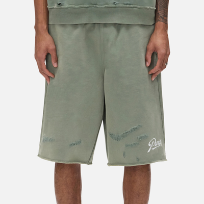 Purple Brand Green Slugger Script Long Shorts
