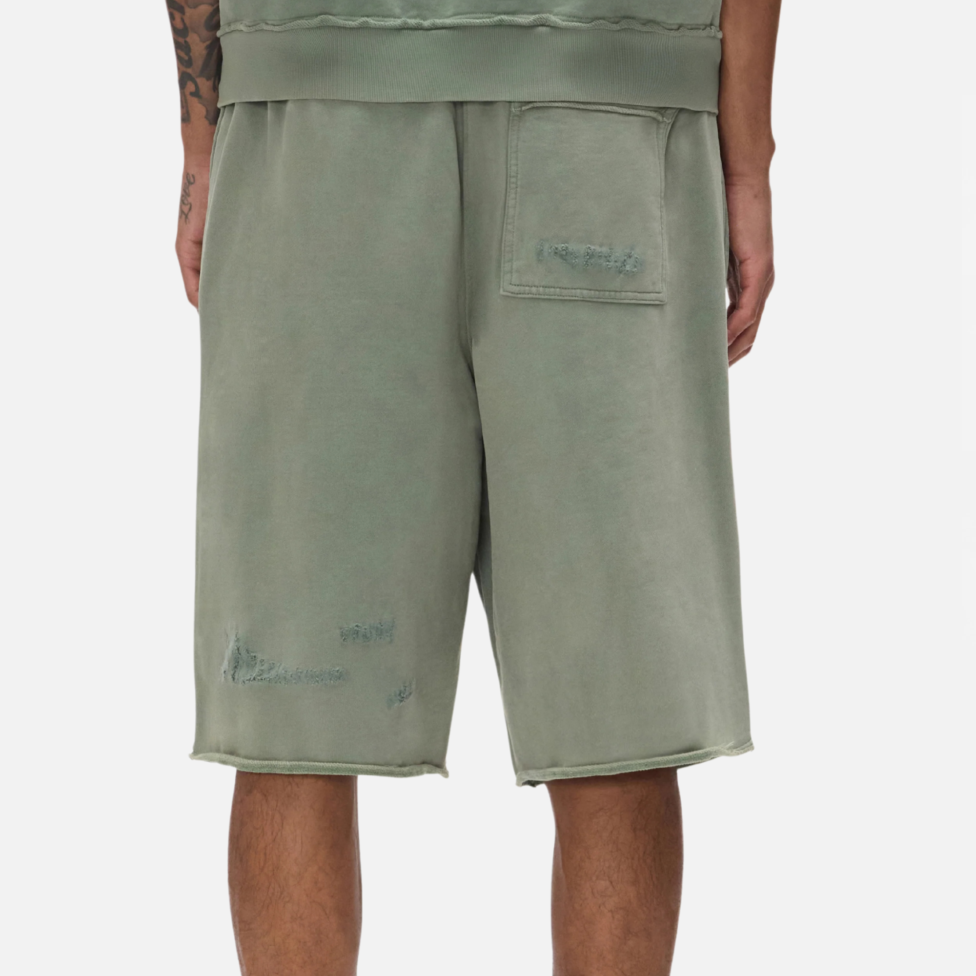 Purple Brand Green Slugger Script Long Shorts