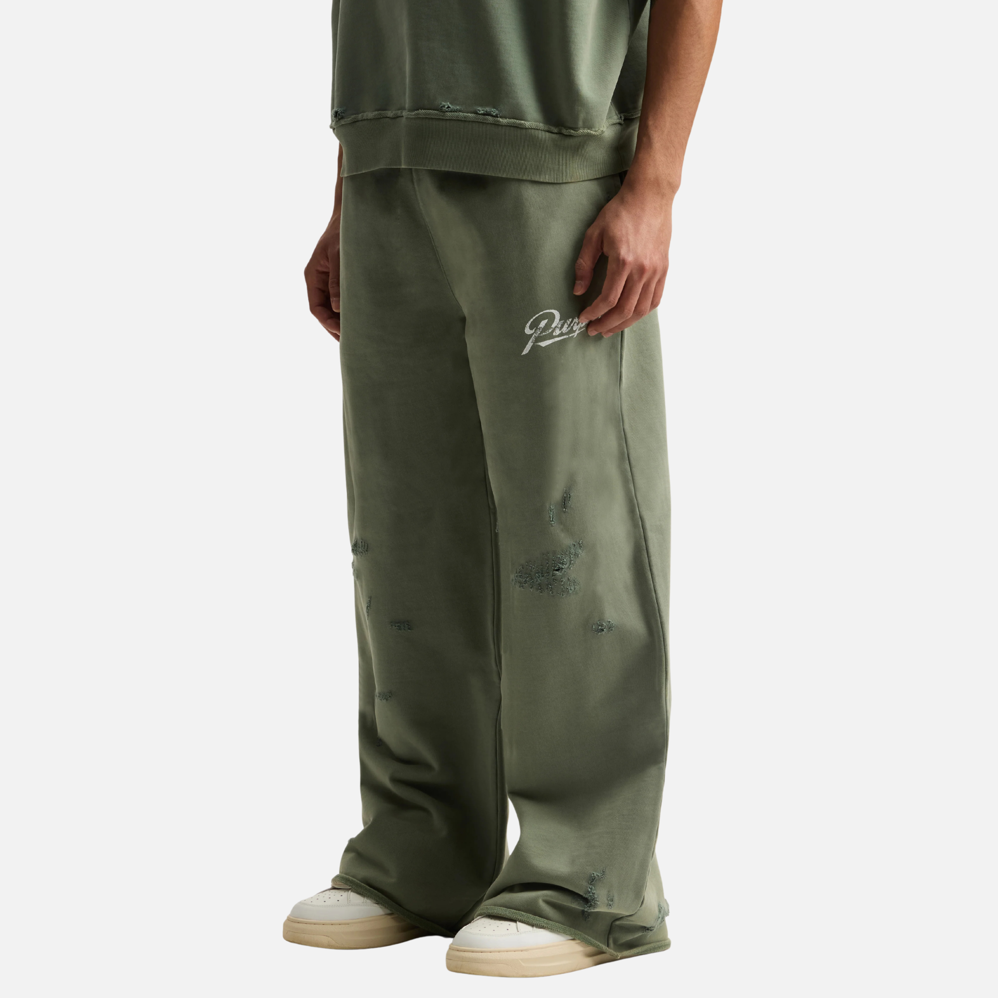 Purple Brand Green Slugger Script Sweatpants