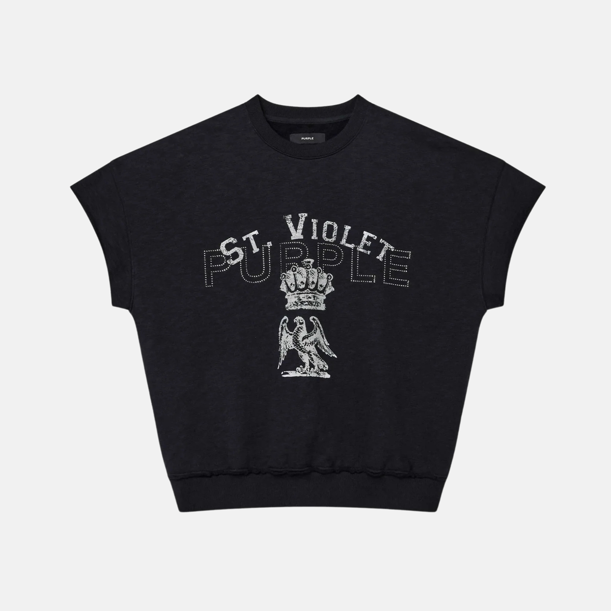 Purple Brand St. Violets Crystals Muscle Black Fleece