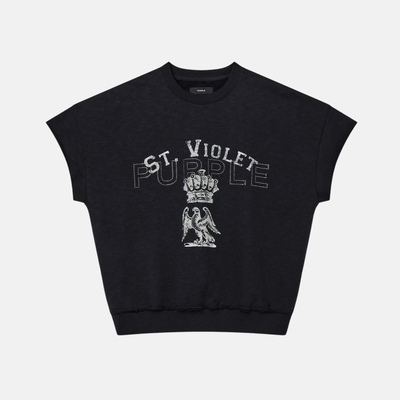 Purple Brand St. Violets Crystals Muscle Black Fleece