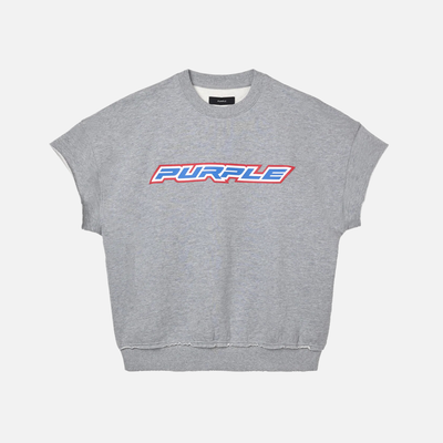 Purple Brand Grey Slub Turbo Type Cut Off Muscle Fleece