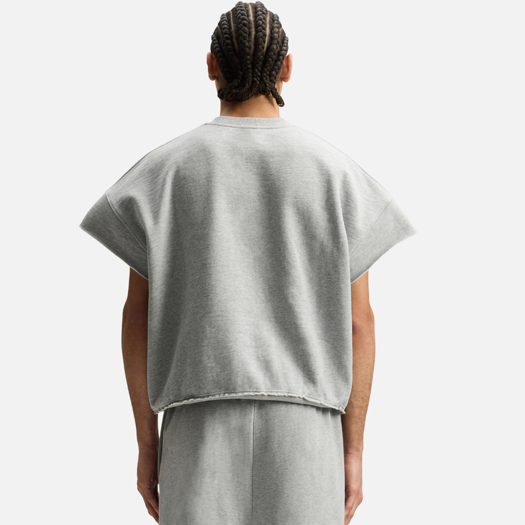 Purple Brand Grey Slub Turbo Type Cut Off Muscle Fleece