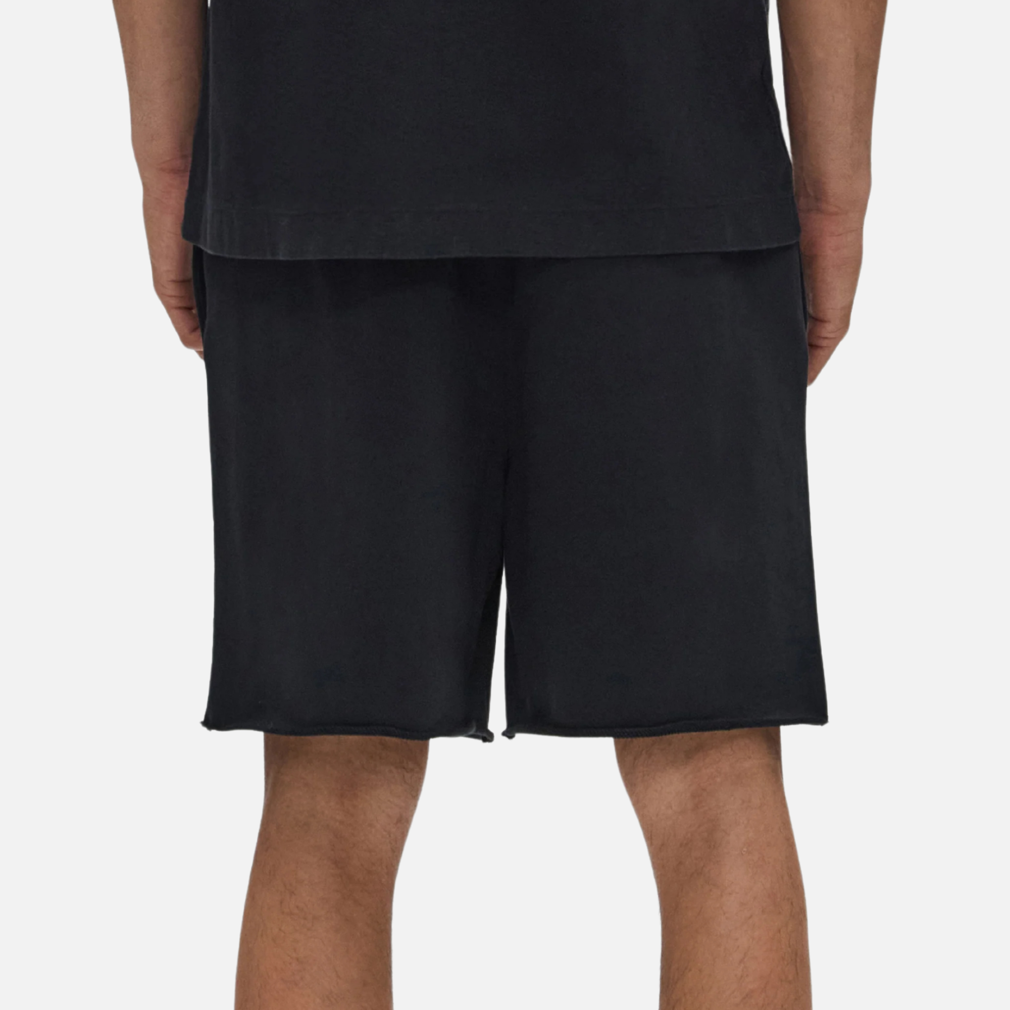 Purple Brand French Terry Black Crystal Shorts