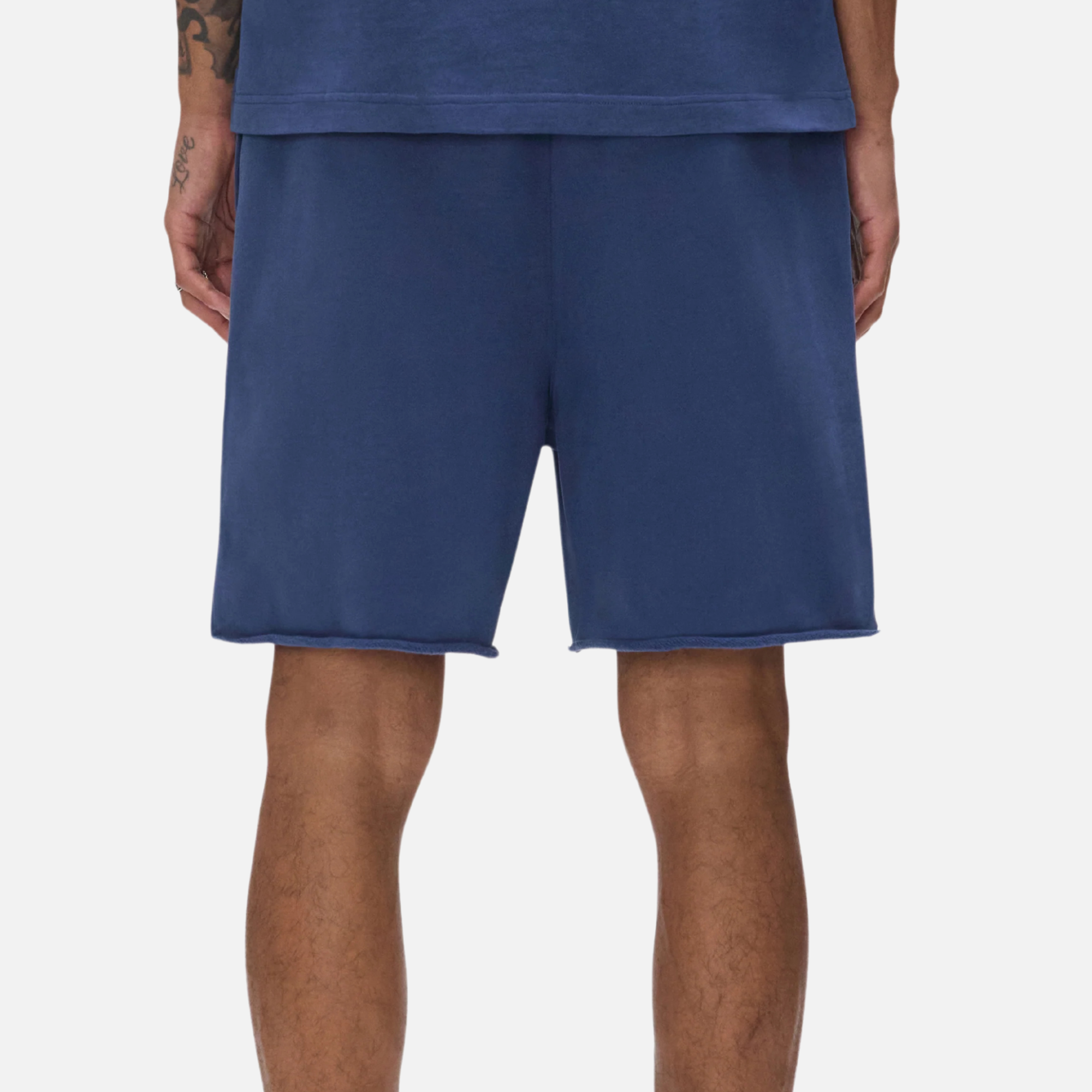 Purple Brand Blue Painted Wordmark Shorts