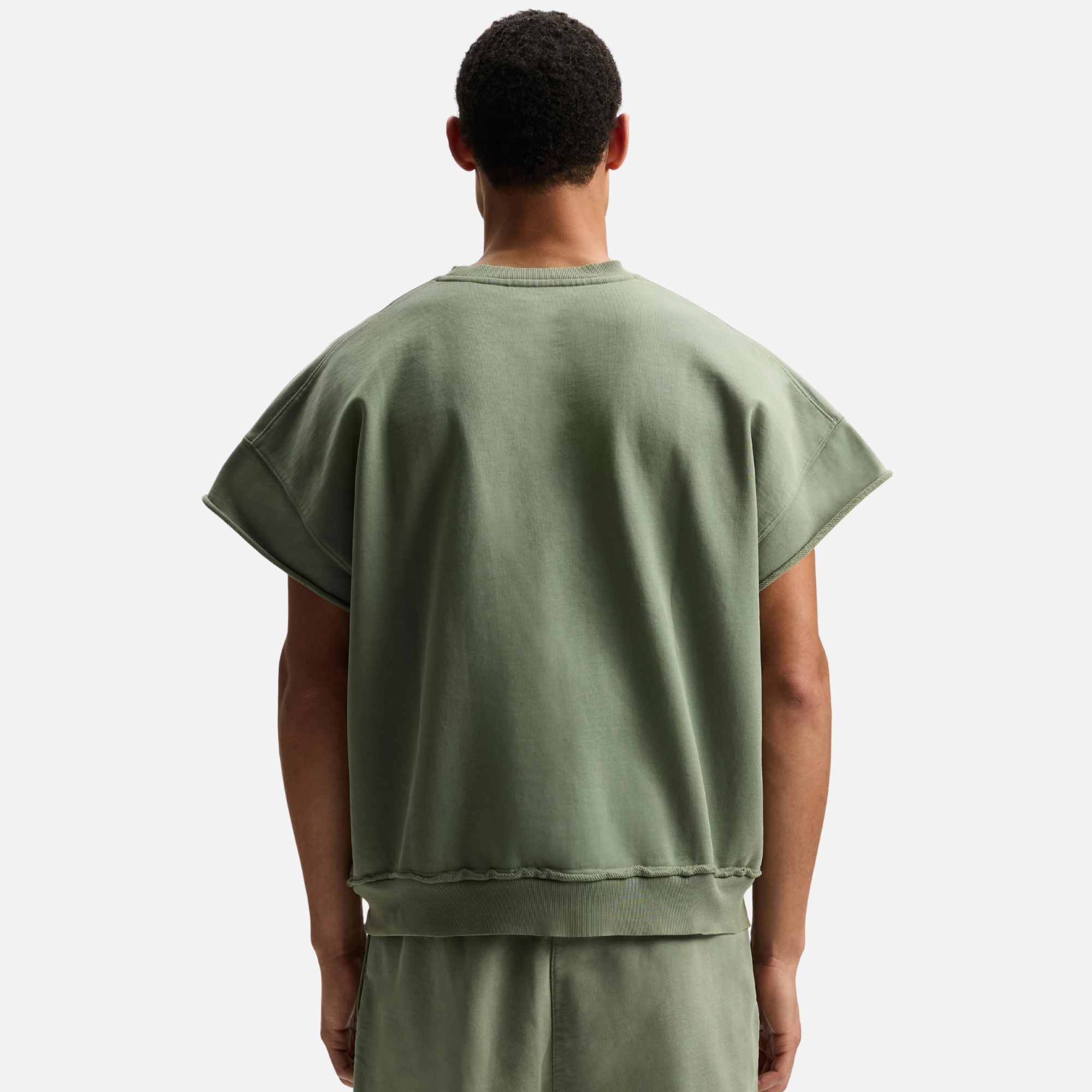 Purple Brand Green Slugger Script Cut Off Muscle Fleece