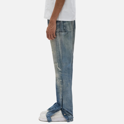 Purple Brand Blue Twill Snap Carpenter Pants