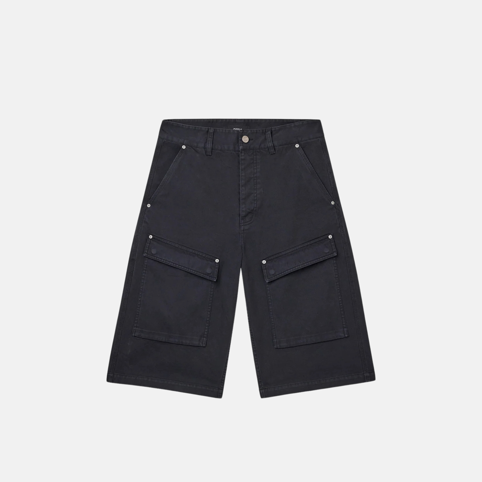 Purple Brand Black Big Cargo Shorts