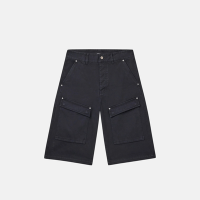 Purple Brand Black Big Cargo Shorts
