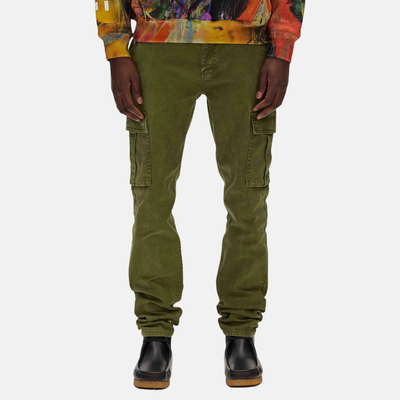 Purple Brand Green Brushed Twill Cargo Pants