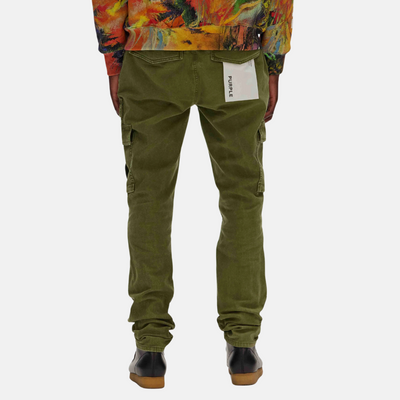Purple Brand Green Brushed Twill Cargo Pants
