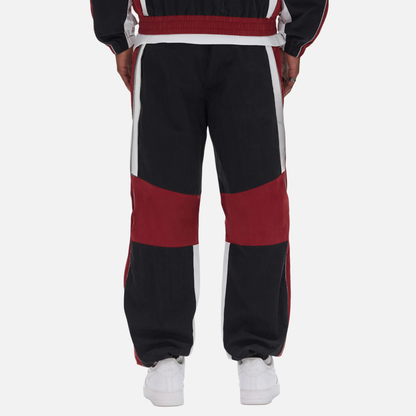 Purple Brand Black Red Poplin Wordmark Track Pants