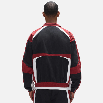 Purple Brand Black Red Poplin Wordmark Track Jacket