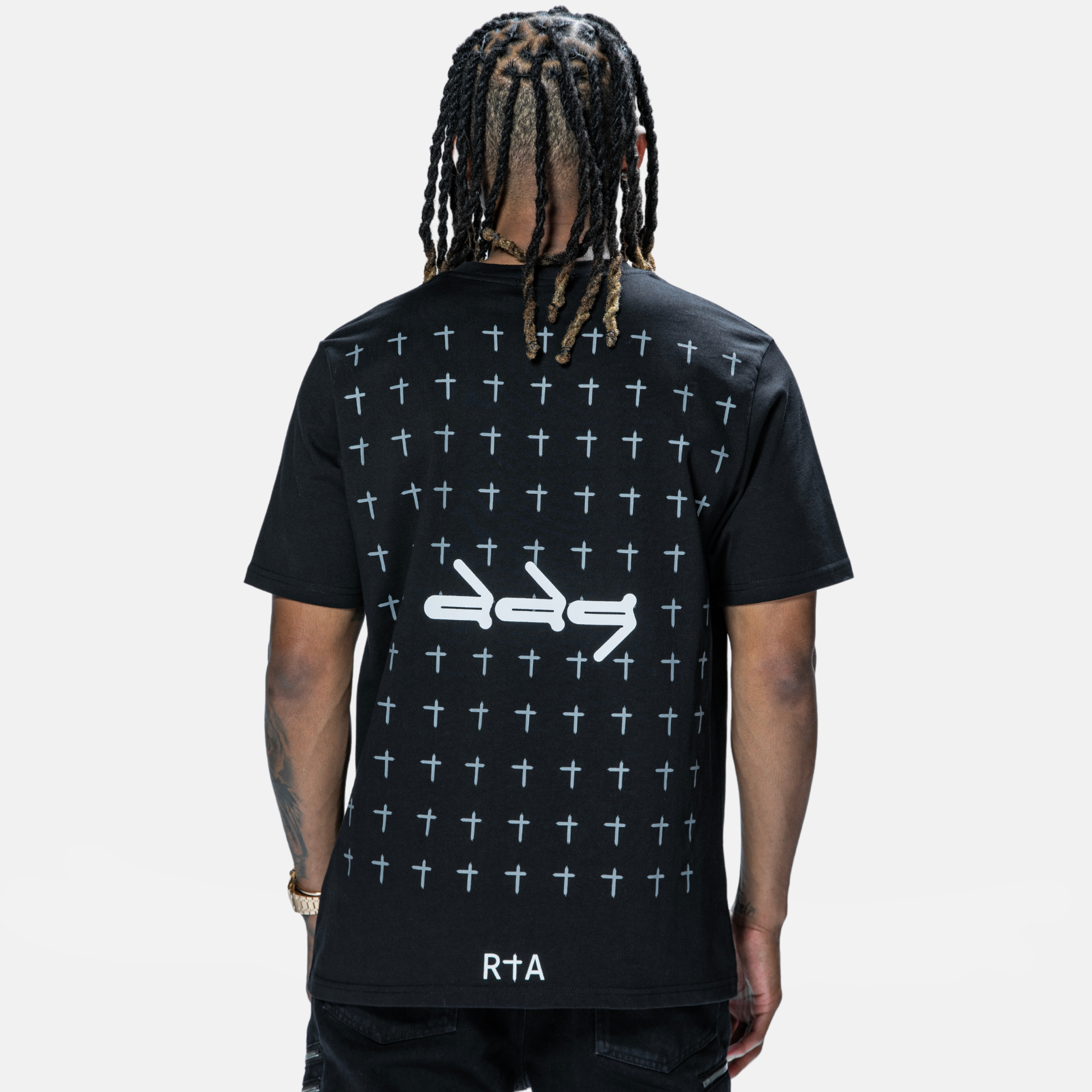 RTA x DDG Liam Black DDG Grid T-Shirt