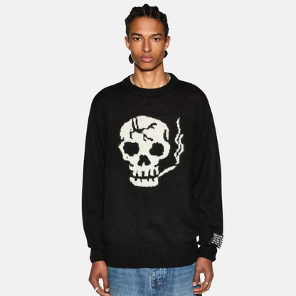 Ksubi Black Dead Knit Crew Sweater