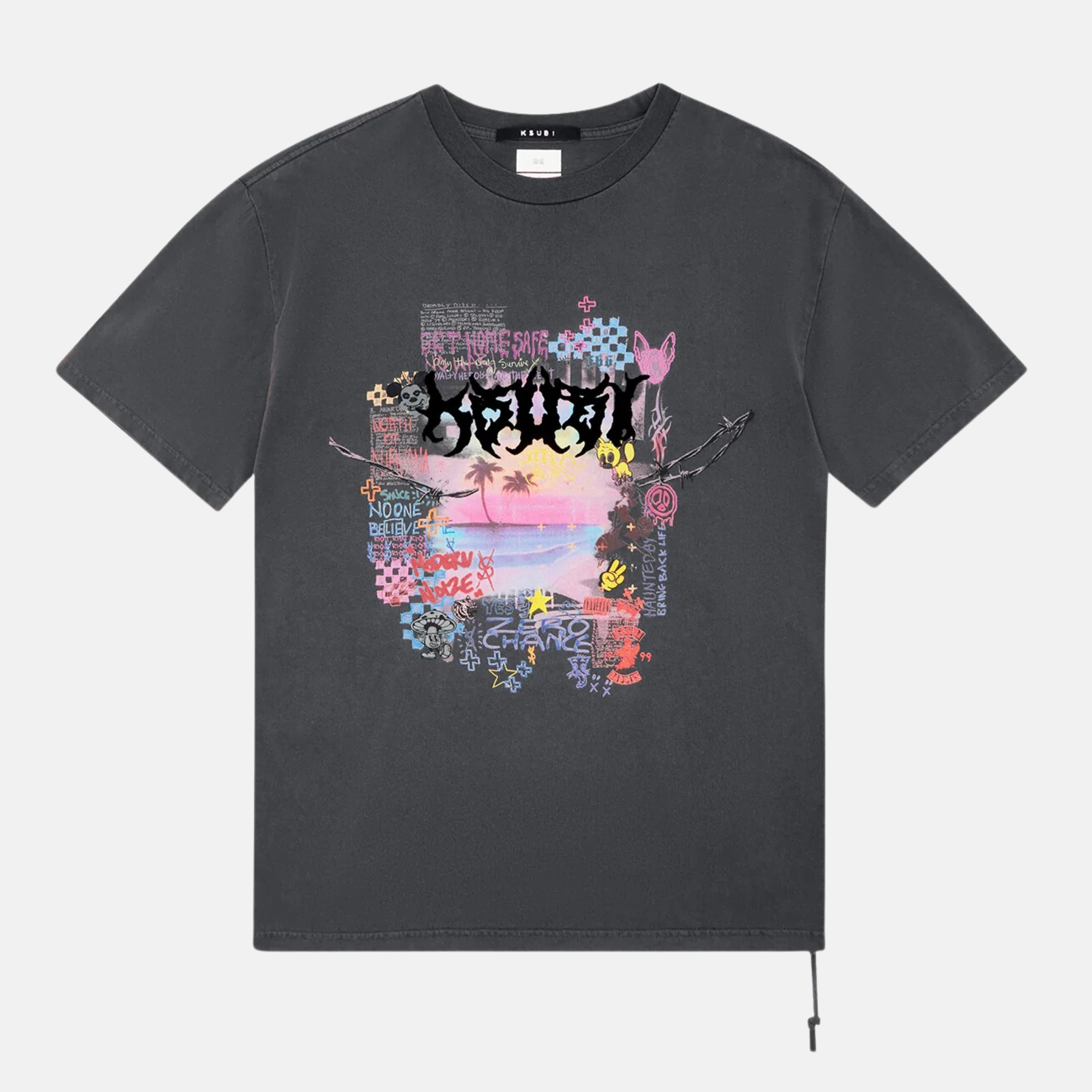 Ksubi Vandals Biggie Faded Black T-Shirt