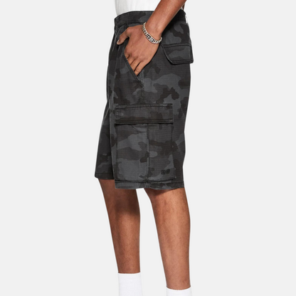 Ksubi Fugitive Cargo Black Camo Shorts